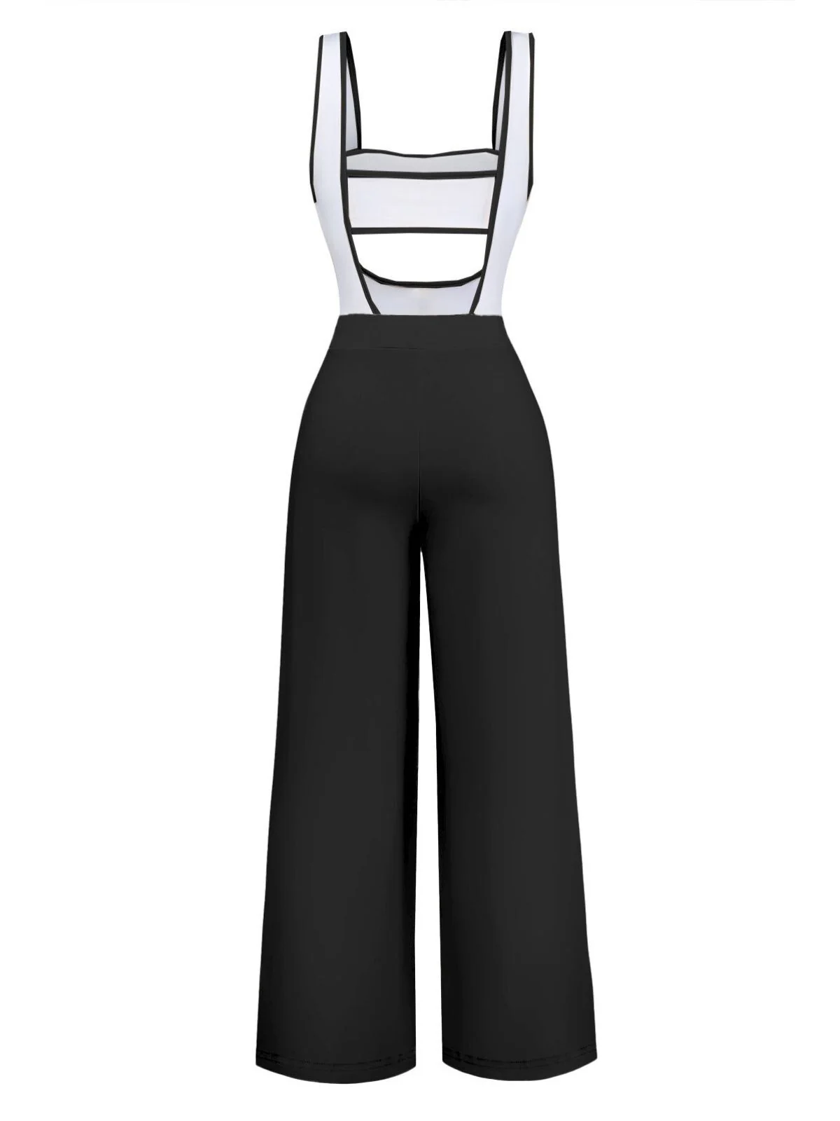 1950s Strapless Cut-Out Patchwork Jumpsuit Set - Image 3