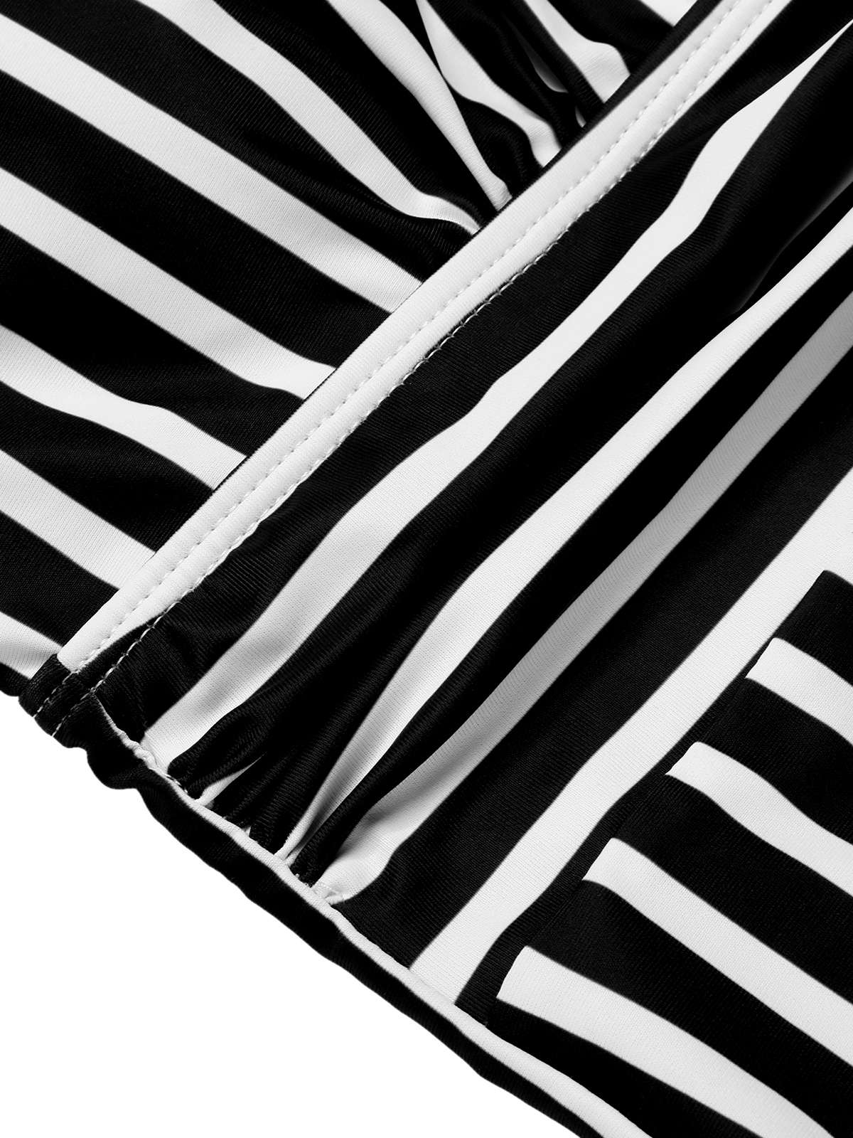 1950s Stripes Spaghetti Strap One-Piece Swimsuit - Image 12
