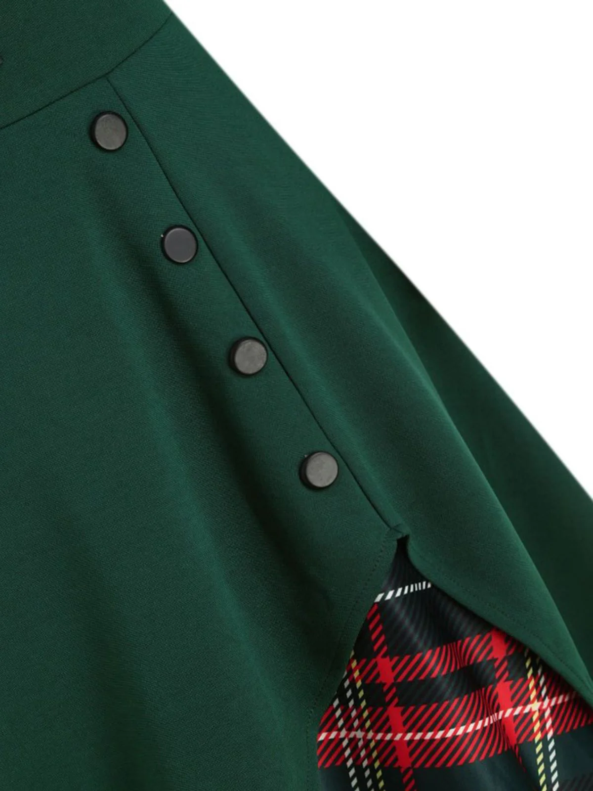 1950s Sweetheart Plaid Patchwork Dress - Image 15