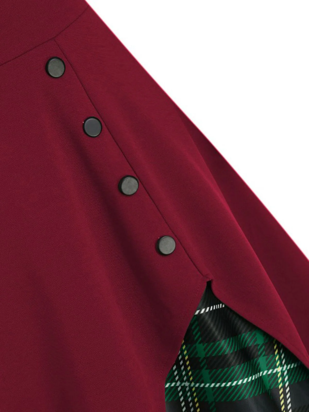 1950s Sweetheart Plaid Patchwork Dress - Image 10