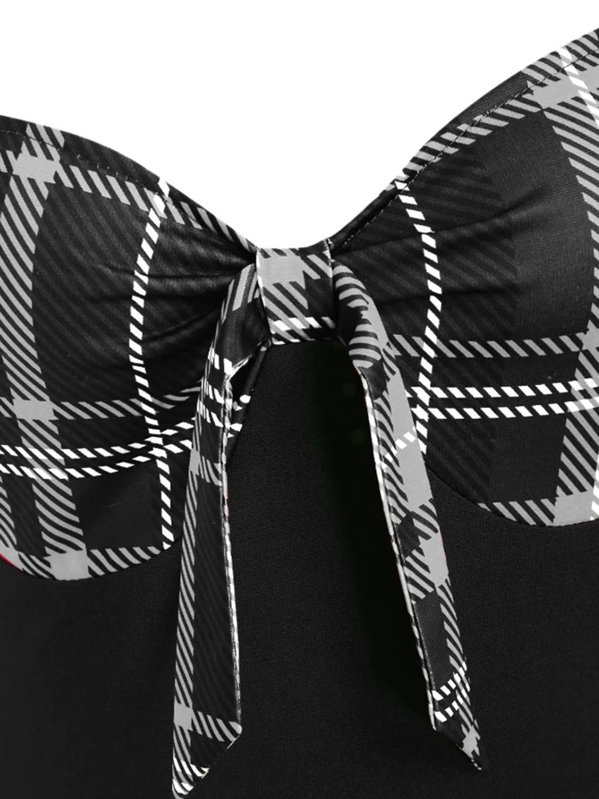 1950s Sweetheart Plaid Patchwork Dress - Image 19