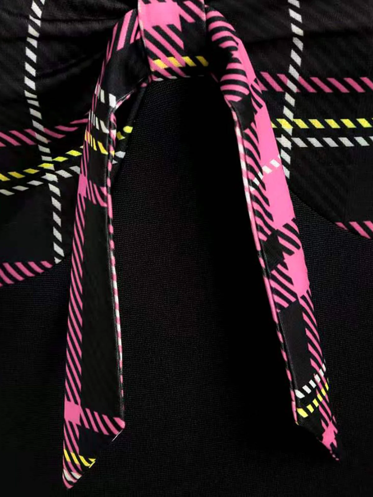 1950s Sweetheart Plaid Patchwork Dress - Image 3