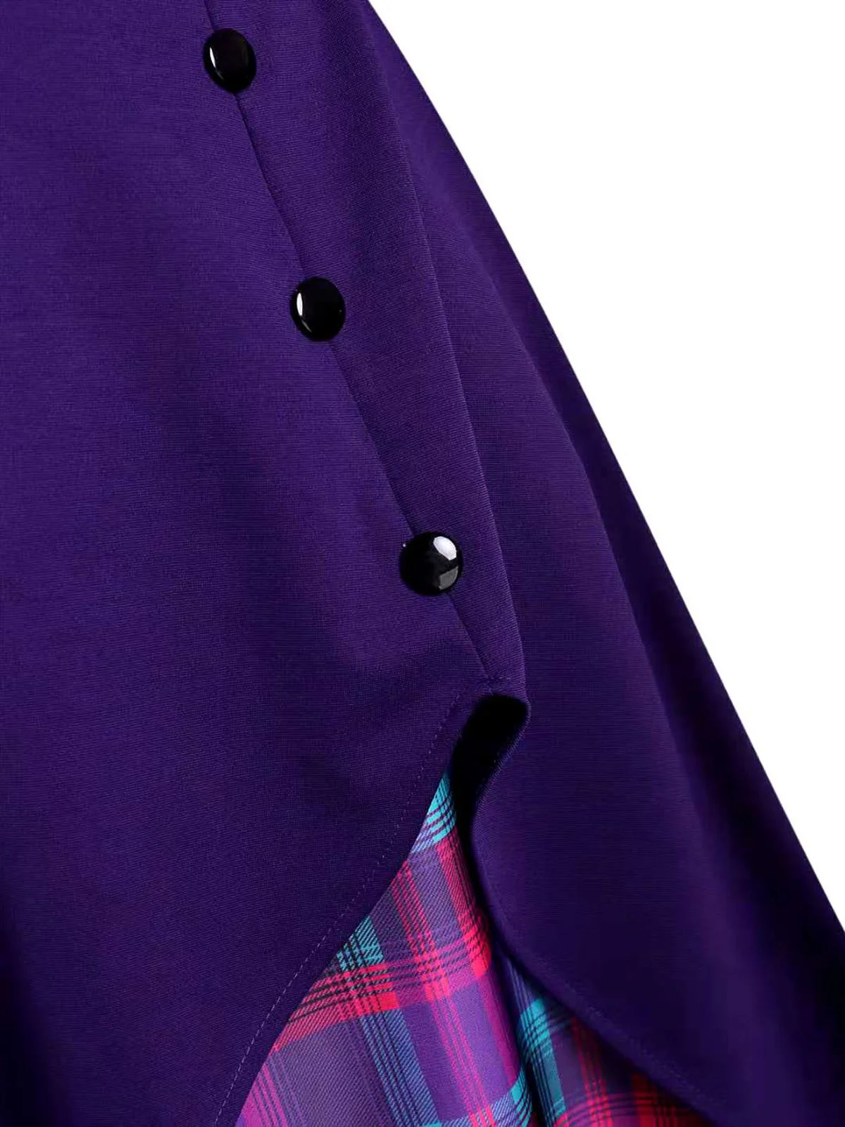 1950s Sweetheart Plaid Patchwork Dress - Image 8