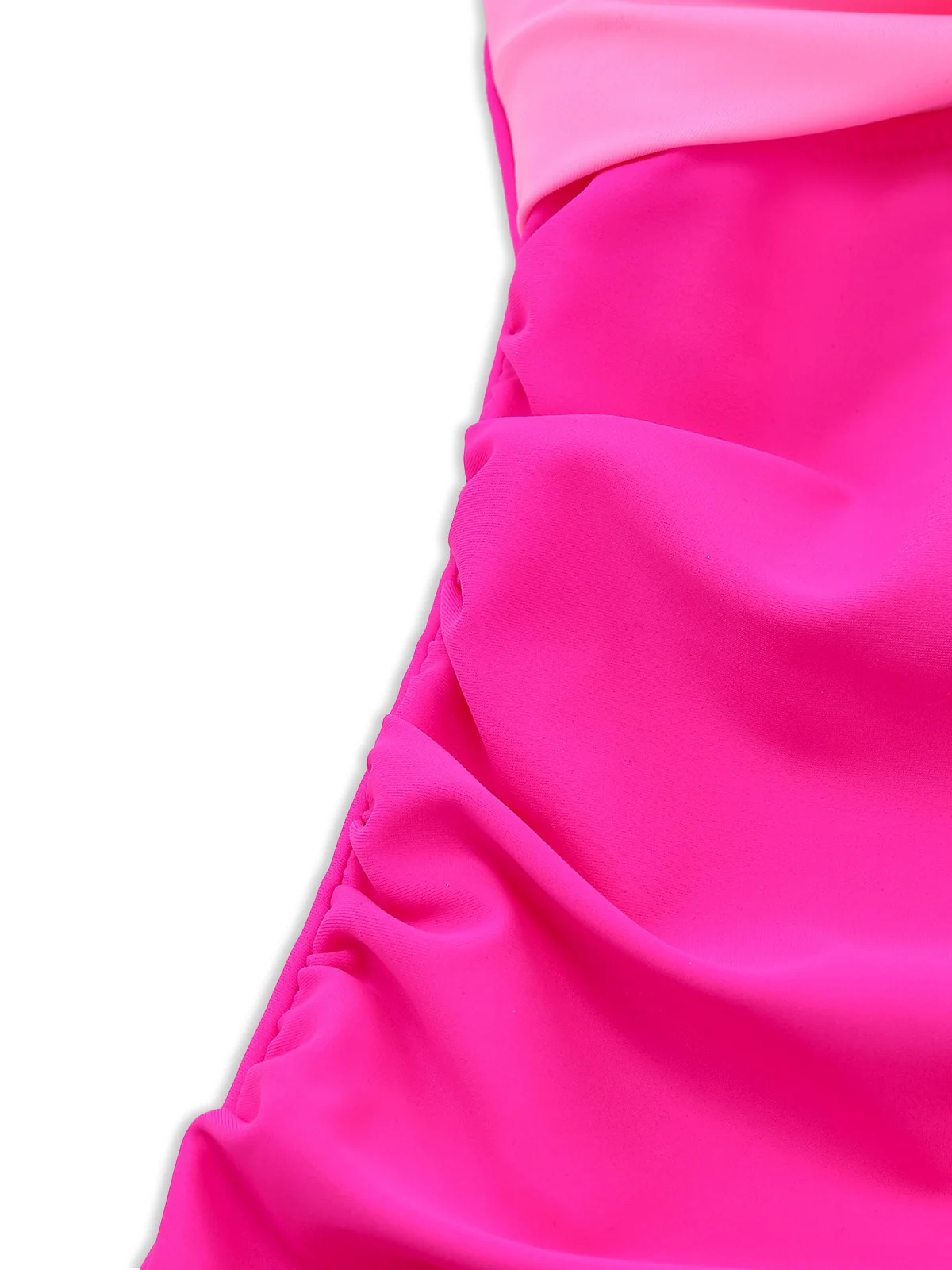 1950s V-Neck Color Patchwork One-Piece Swimsuit - Image 4