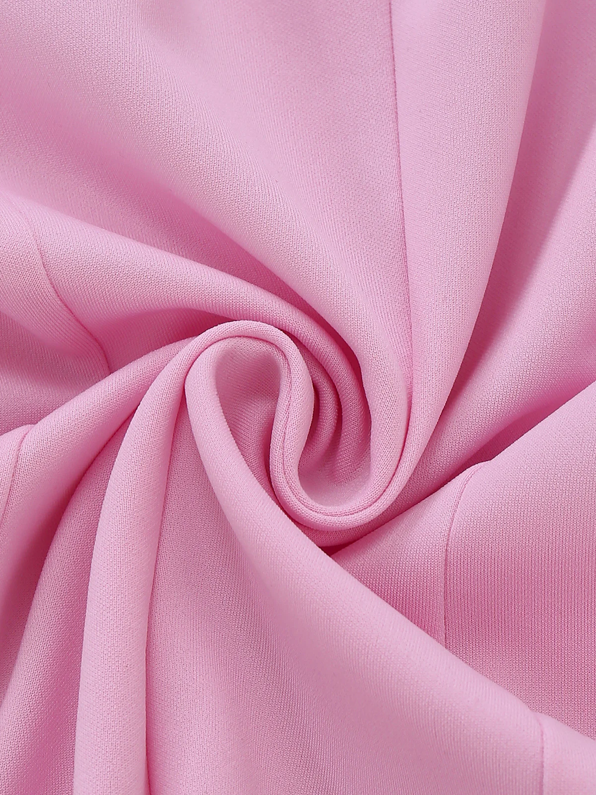 1950s Sweetheart Neck Long Sleeve Solid Pleated Dress - Image 6