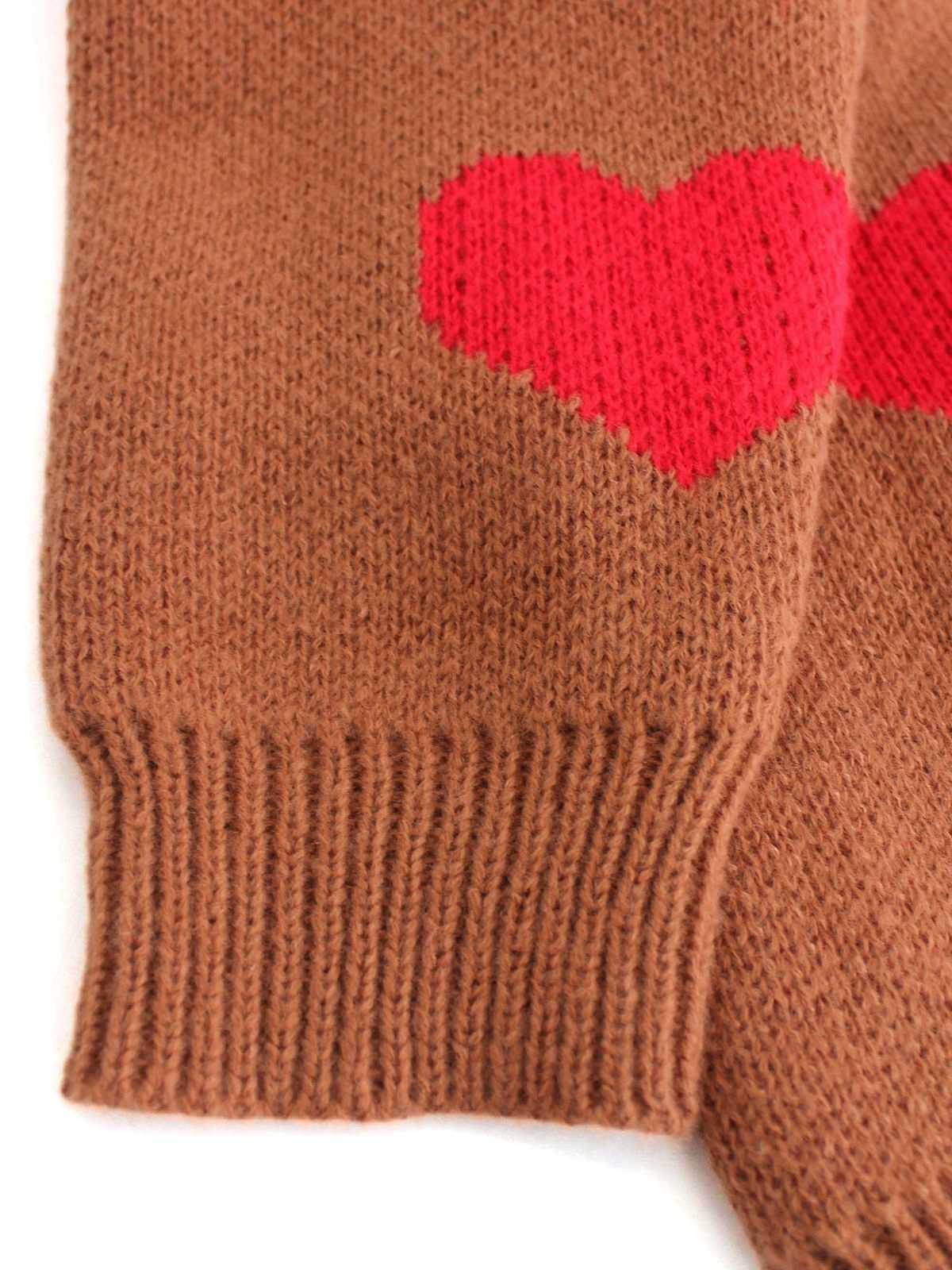1950s Valentine's Day Heart Print Knit Cardigan - Image 19