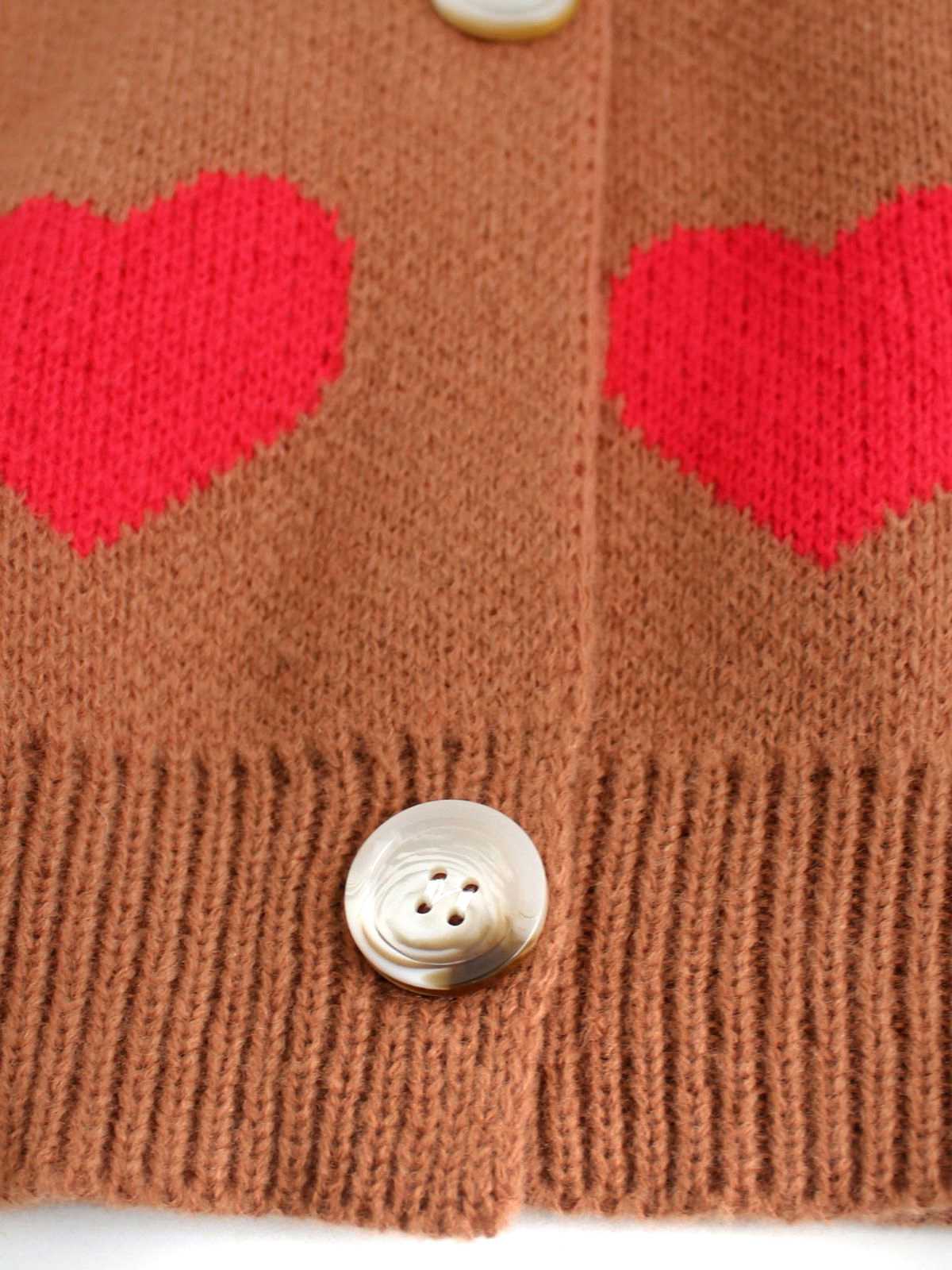 1950s Valentine's Day Heart Print Knit Cardigan - Image 20