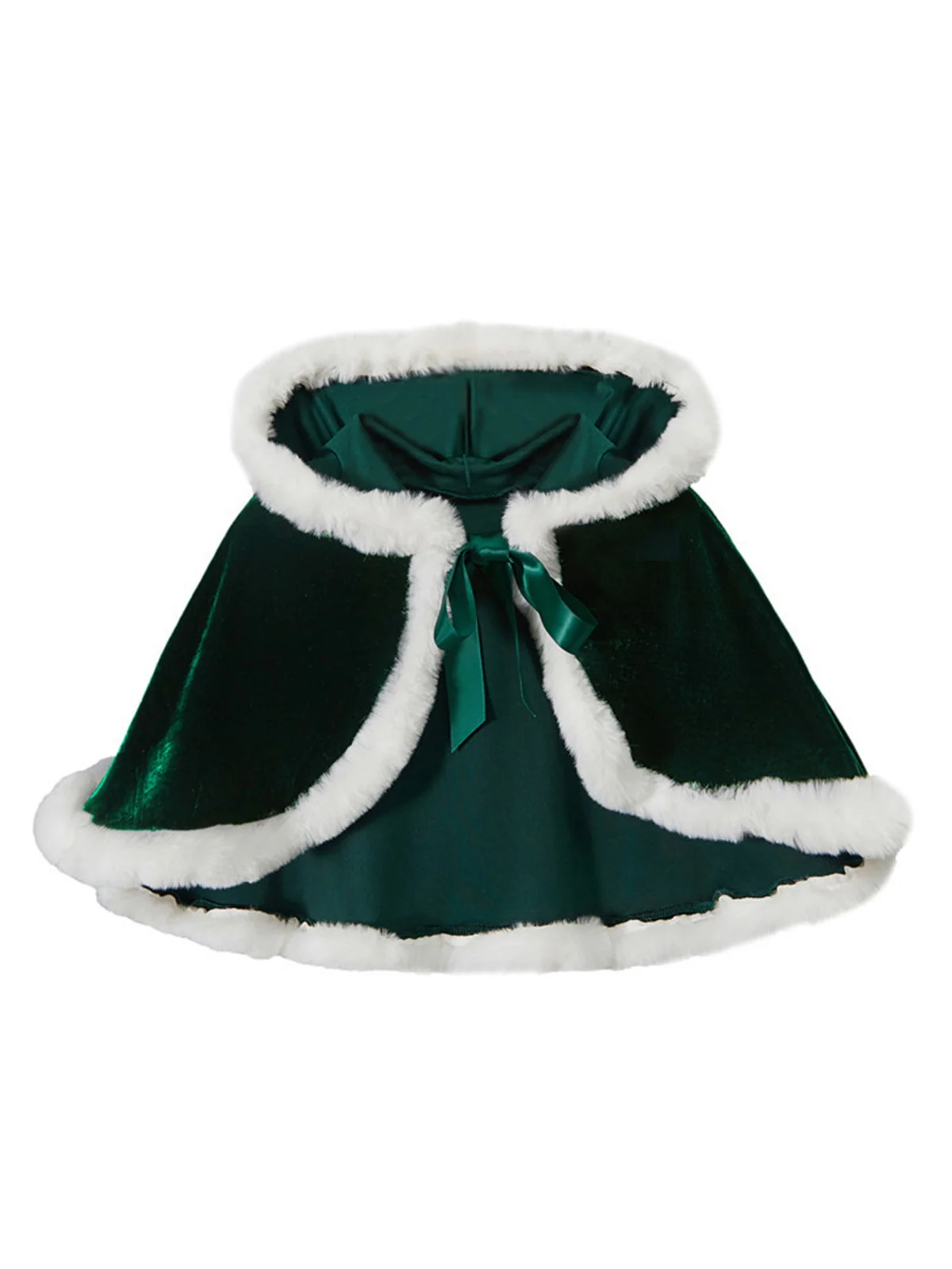 1950s Velvet Christmas Costumes Hooded Cape - Image 2