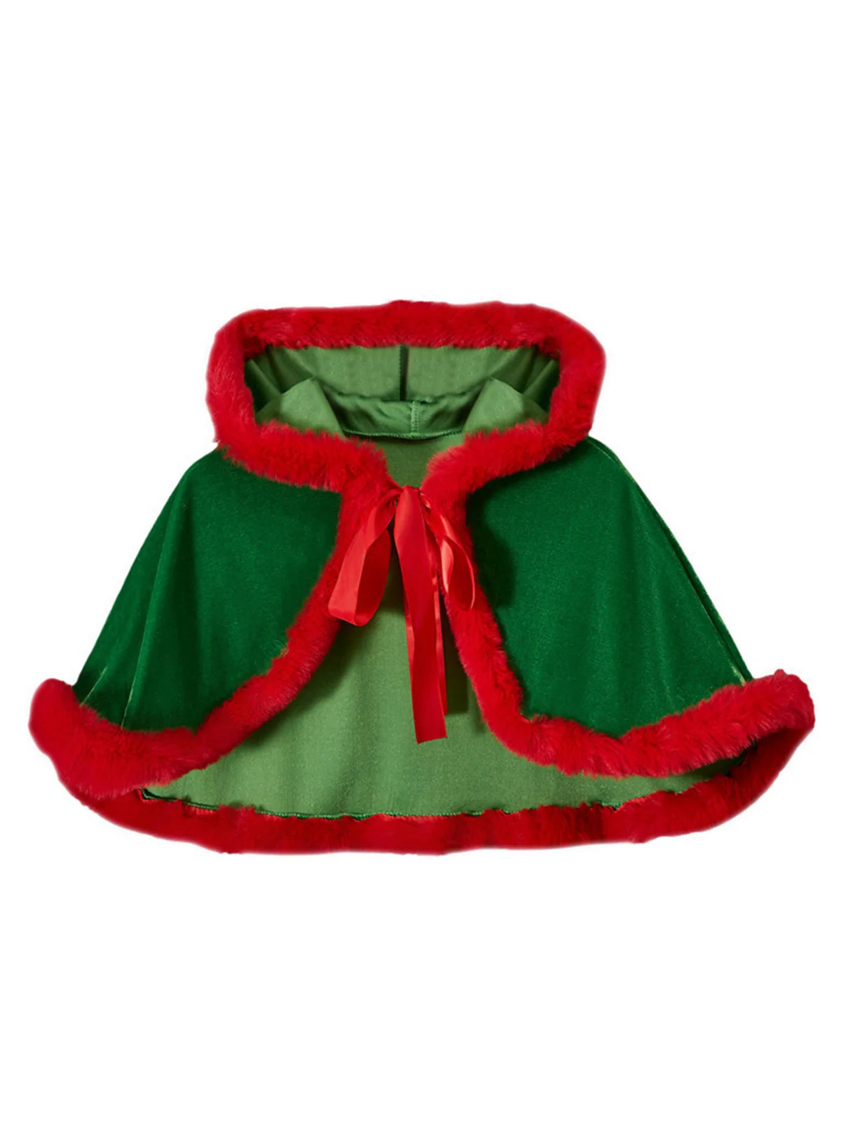 1950s Velvet Christmas Costumes Hooded Cape - Image 3