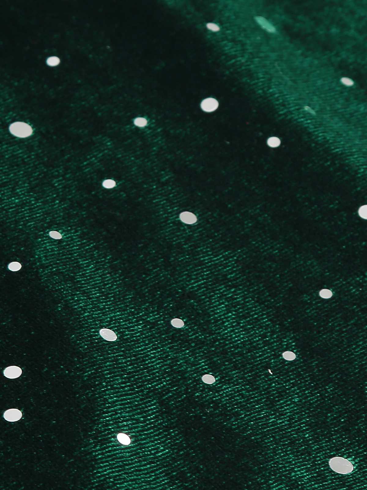 1950s Velvet Sparkling Solid A-Line Dress - Image 26