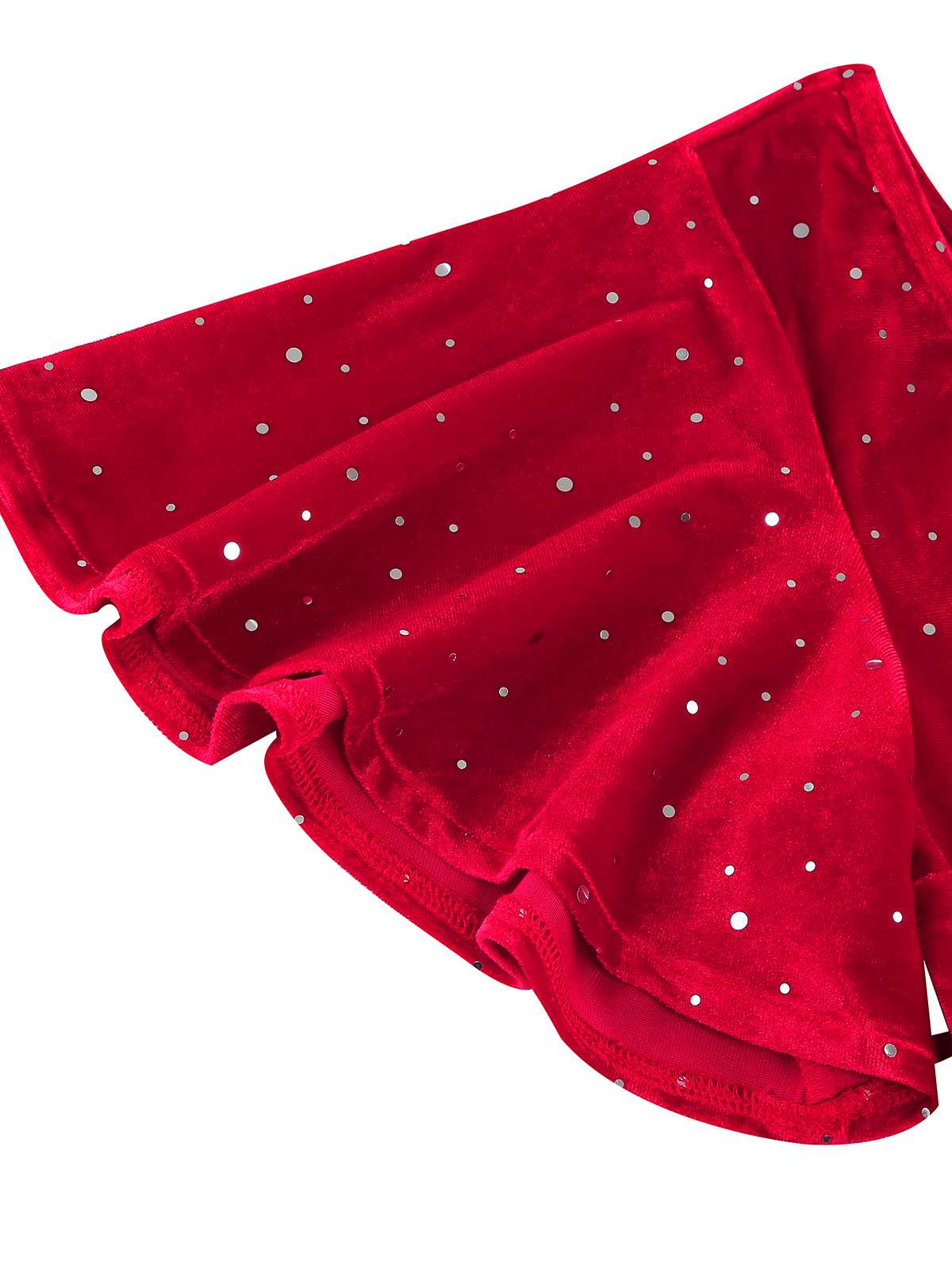 1950s Velvet Sparkling Solid A-Line Dress - Image 9