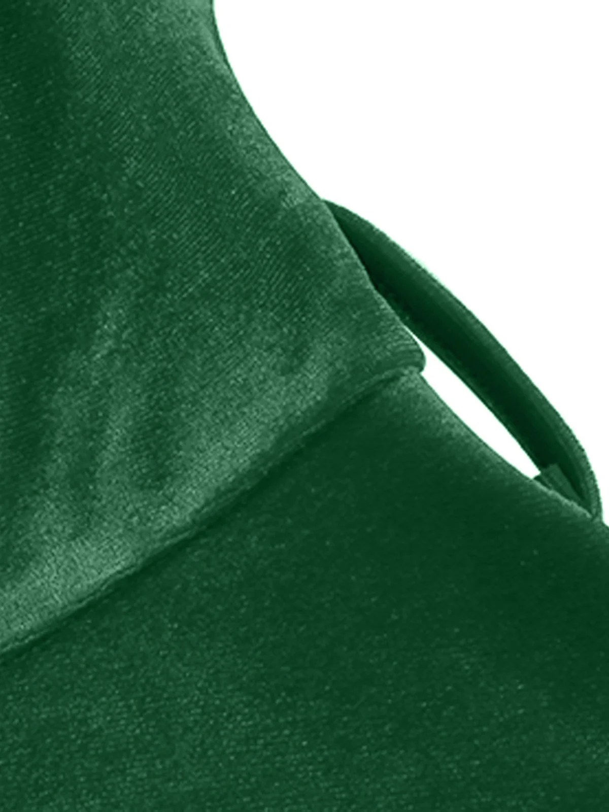 1950s Solid Velvet V-Neck Swing Dress - Image 19