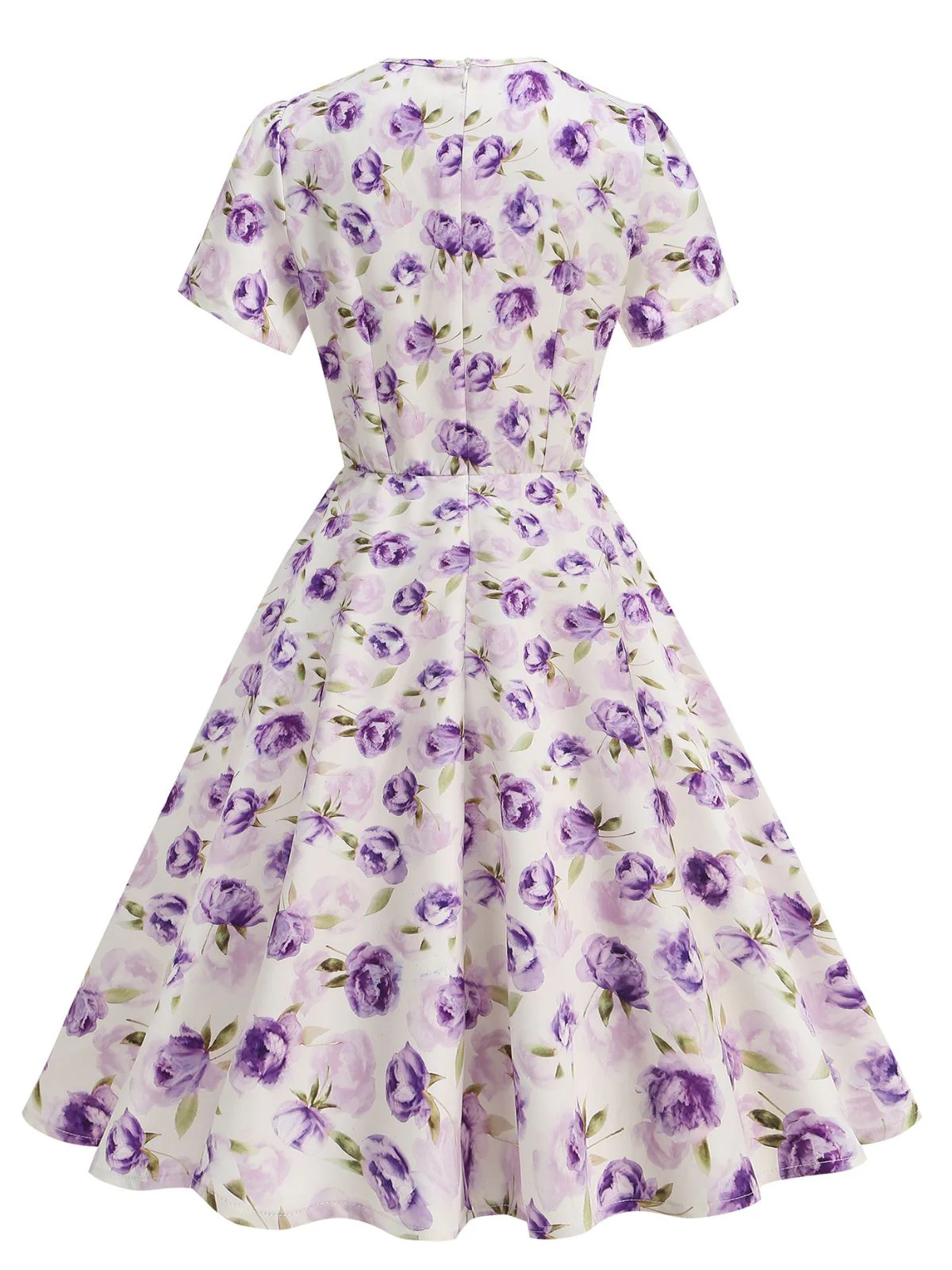 1950s Vintage Floral Swing Dress - Image 13