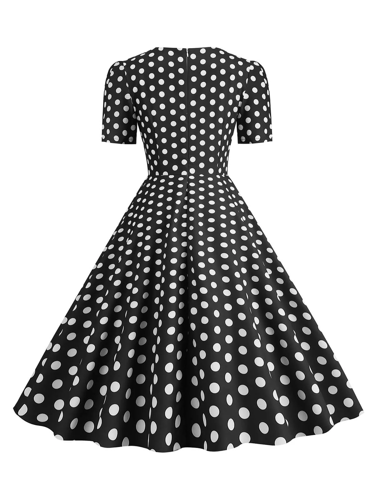 1950s Vintage Sweetheart Bow Swing Dress - Image 12