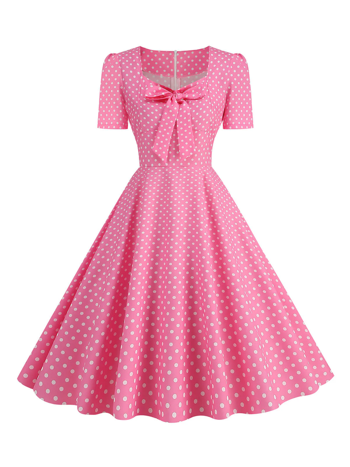 1950s Vintage Sweetheart Bow Swing Dress - Image 13