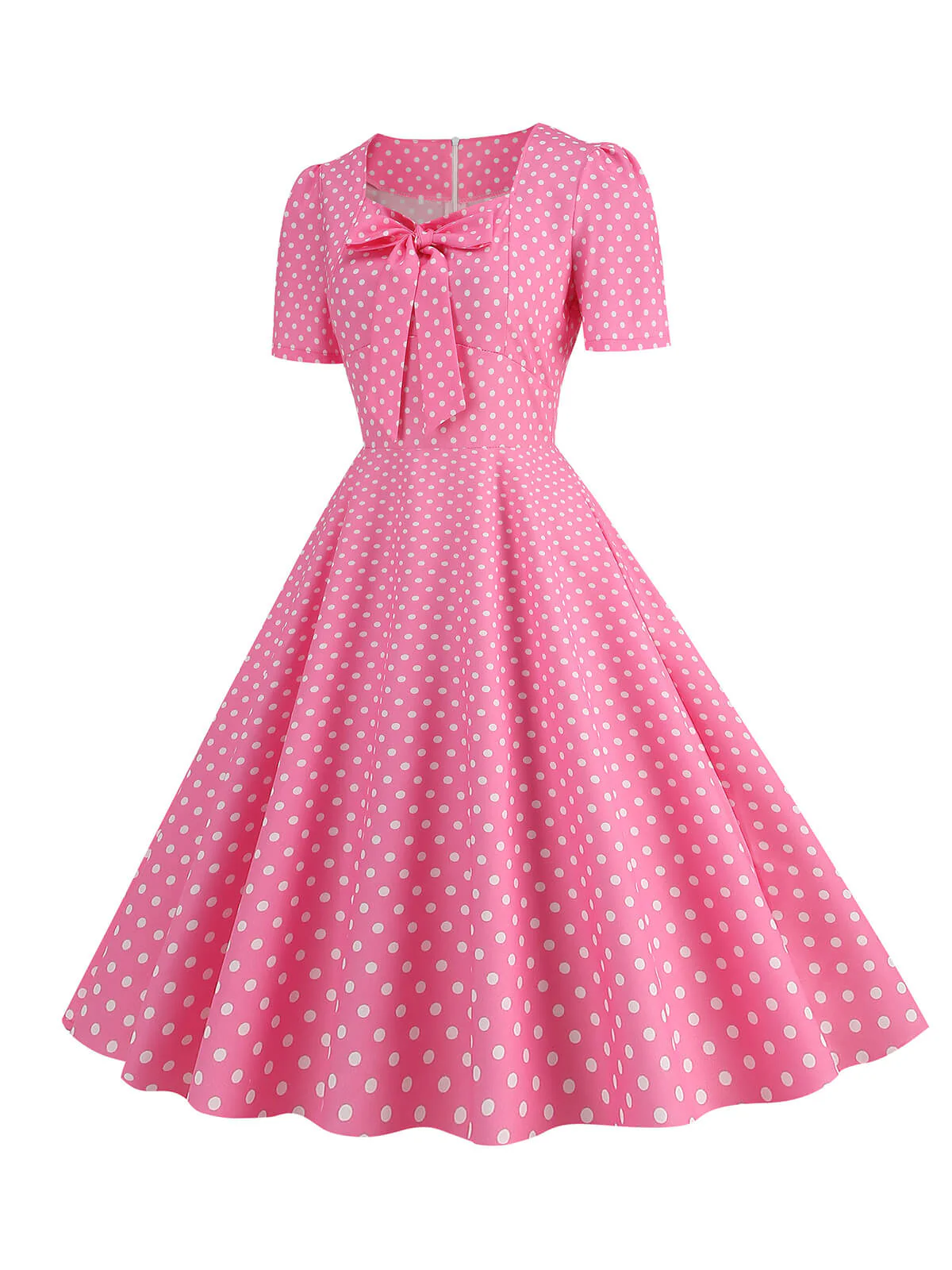 1950s Vintage Sweetheart Bow Swing Dress - Image 14