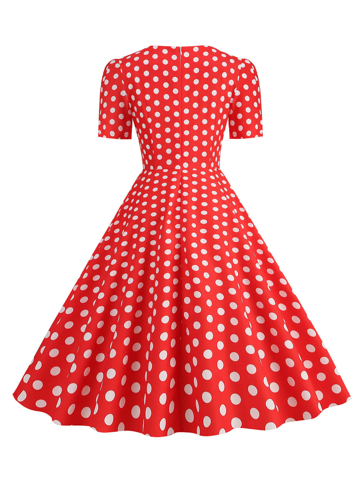 1950s Vintage Sweetheart Bow Swing Dress - Image 3