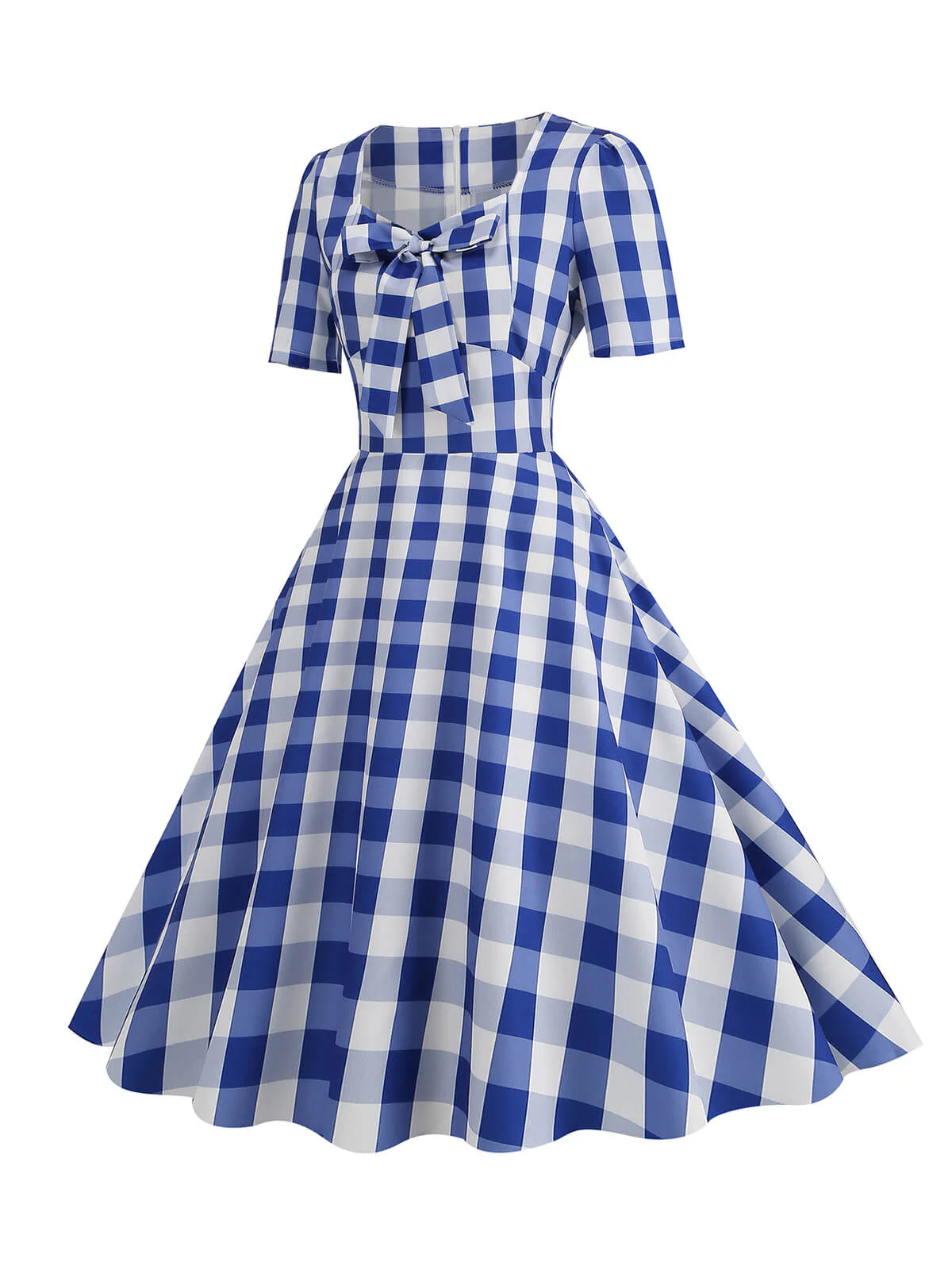 1950s Vintage Sweetheart Bow Swing Dress - Image 5