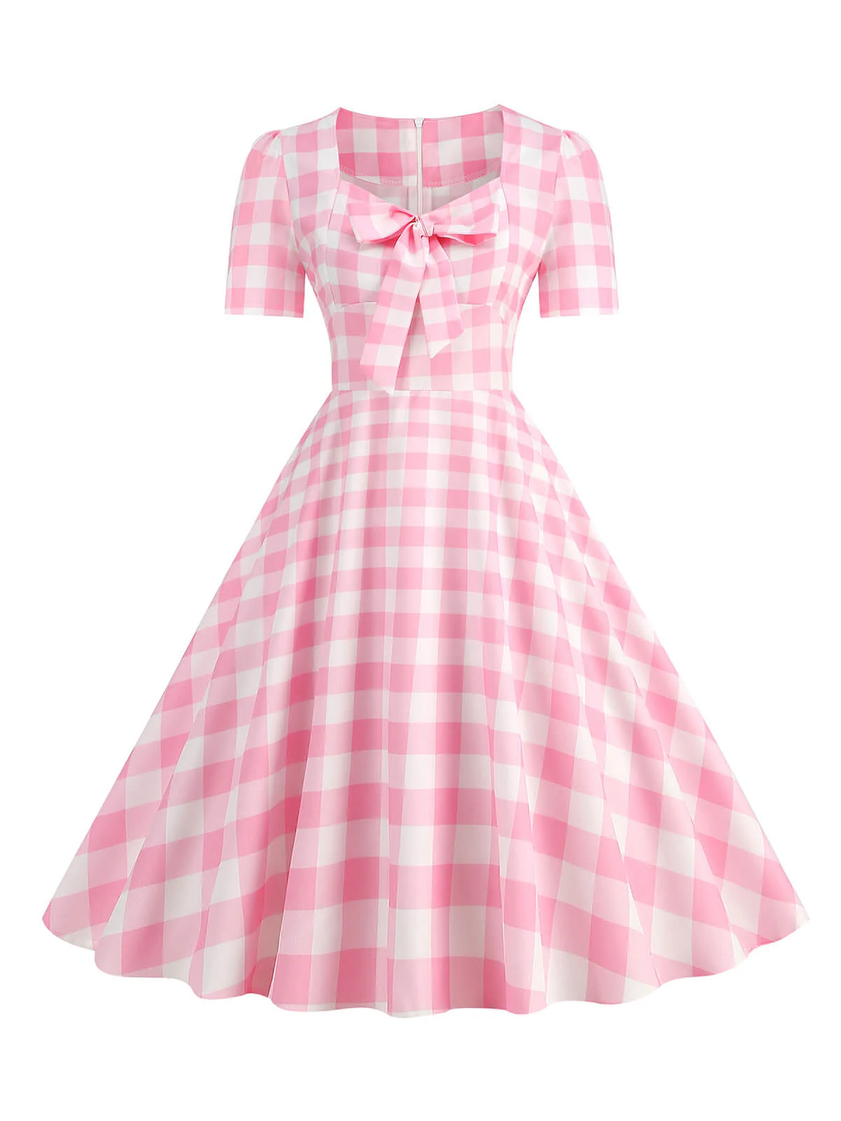 1950s Vintage Sweetheart Bow Swing Dress - Image 7