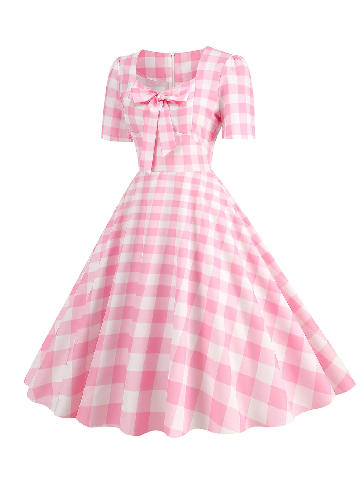 1950s Vintage Sweetheart Bow Swing Dress - Image 8