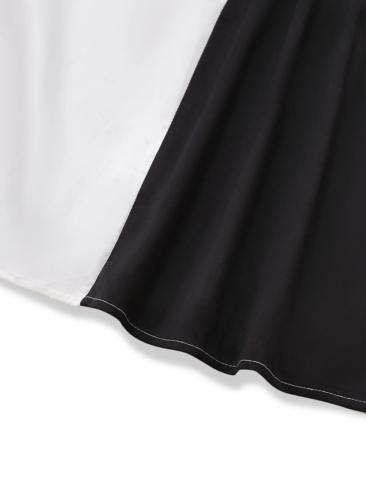 1960s Black And White Color Block Dress - Image 7