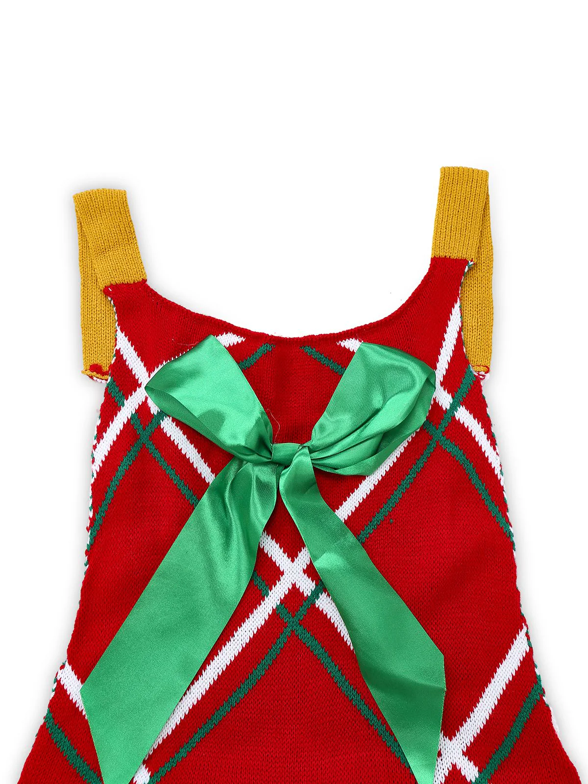1960s Bow Christmas Plaid Patchwork Jumpsuit - Image 5