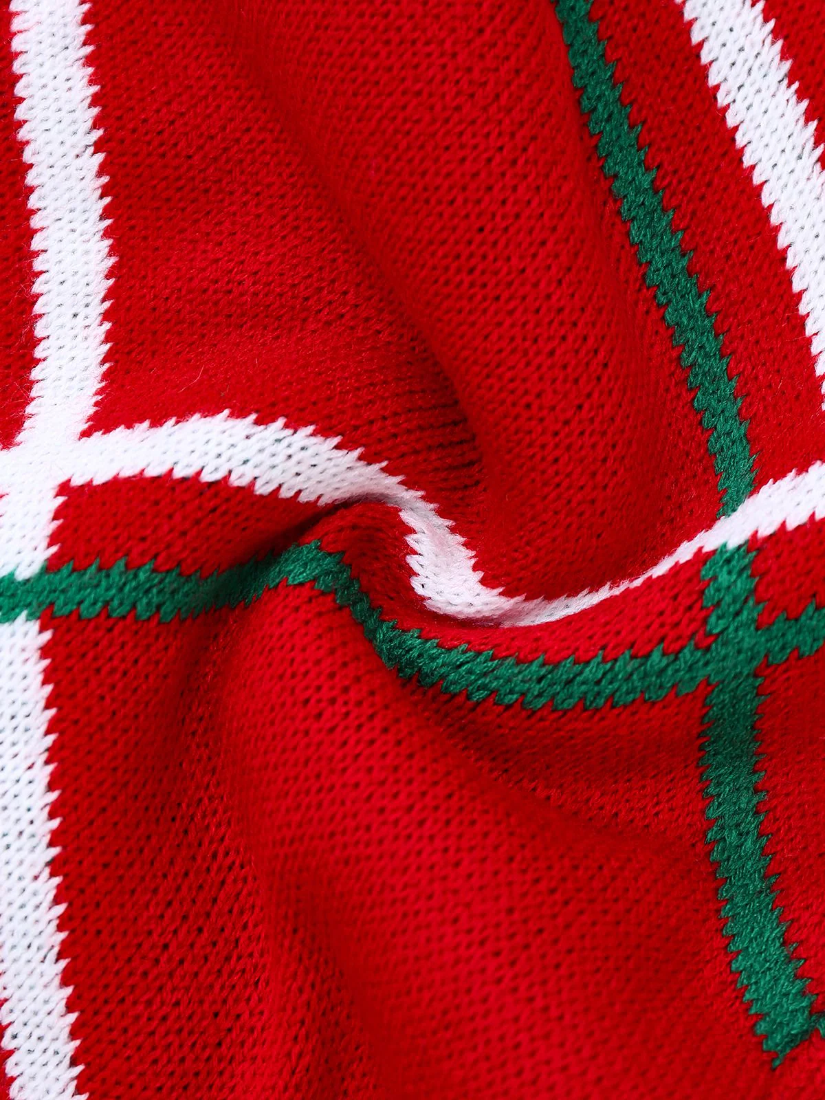 1960s Bow Christmas Plaid Patchwork Jumpsuit - Image 6