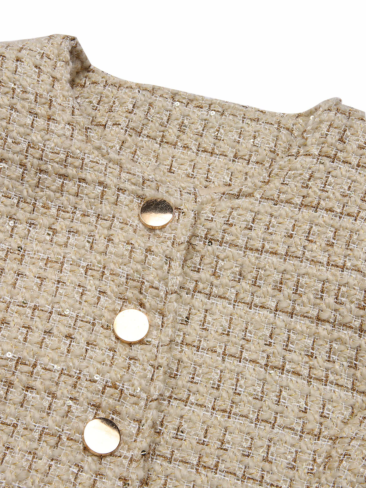 1960s Button Tweed Long Sleeve Cropped Coat - Image 11