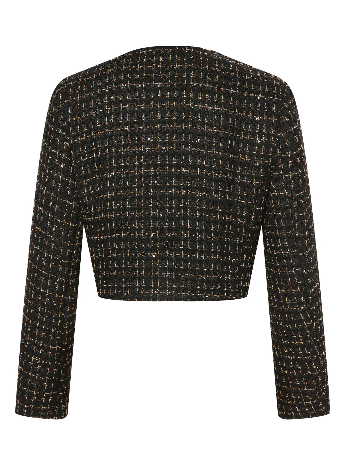 1960s Button Tweed Long Sleeve Cropped Coat - Image 4