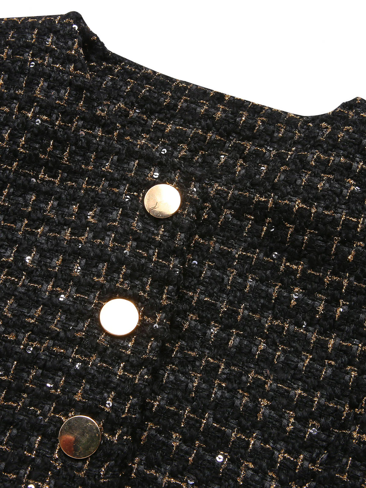 1960s Button Tweed Long Sleeve Cropped Coat - Image 5