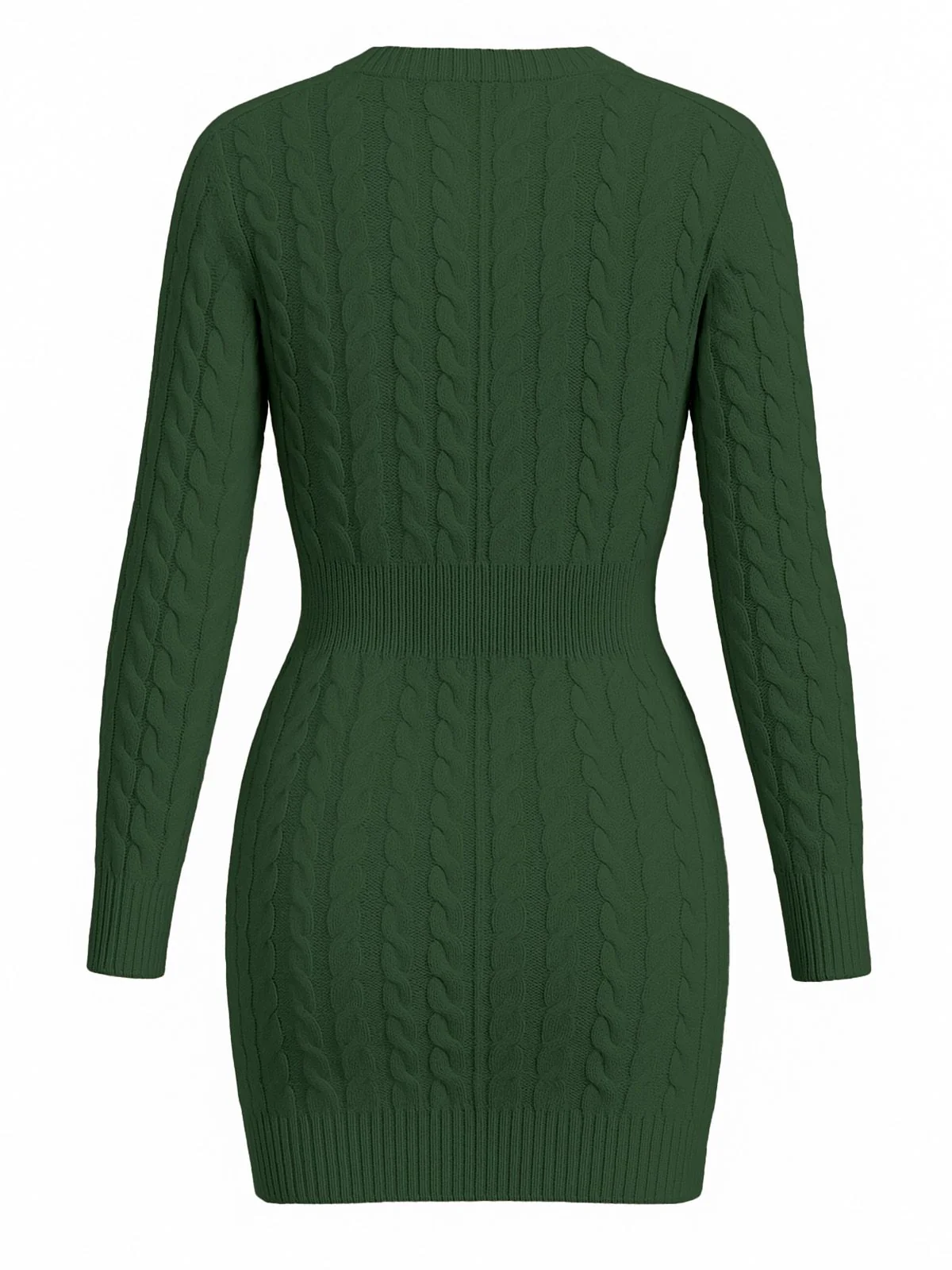 1960s Cable Knit  Long Sleeves Dress - Image 11