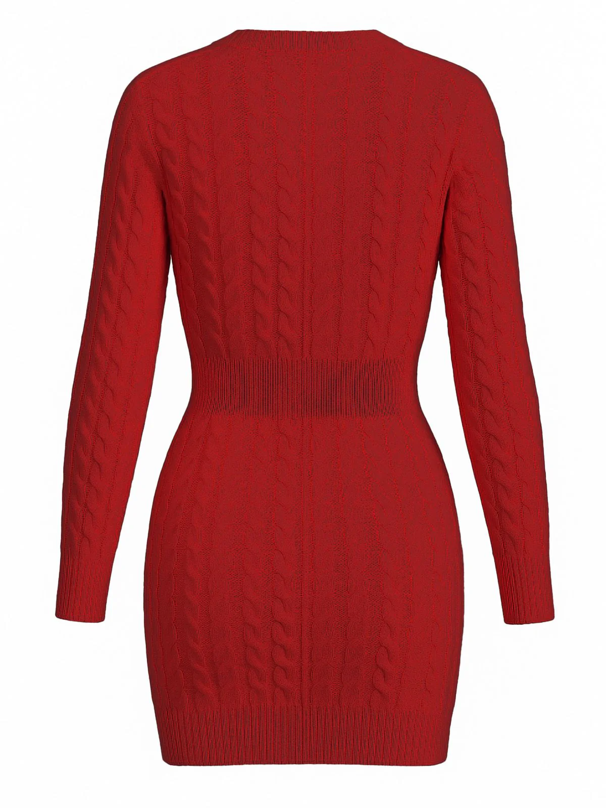 1960s Cable Knit  Long Sleeves Dress - Image 13