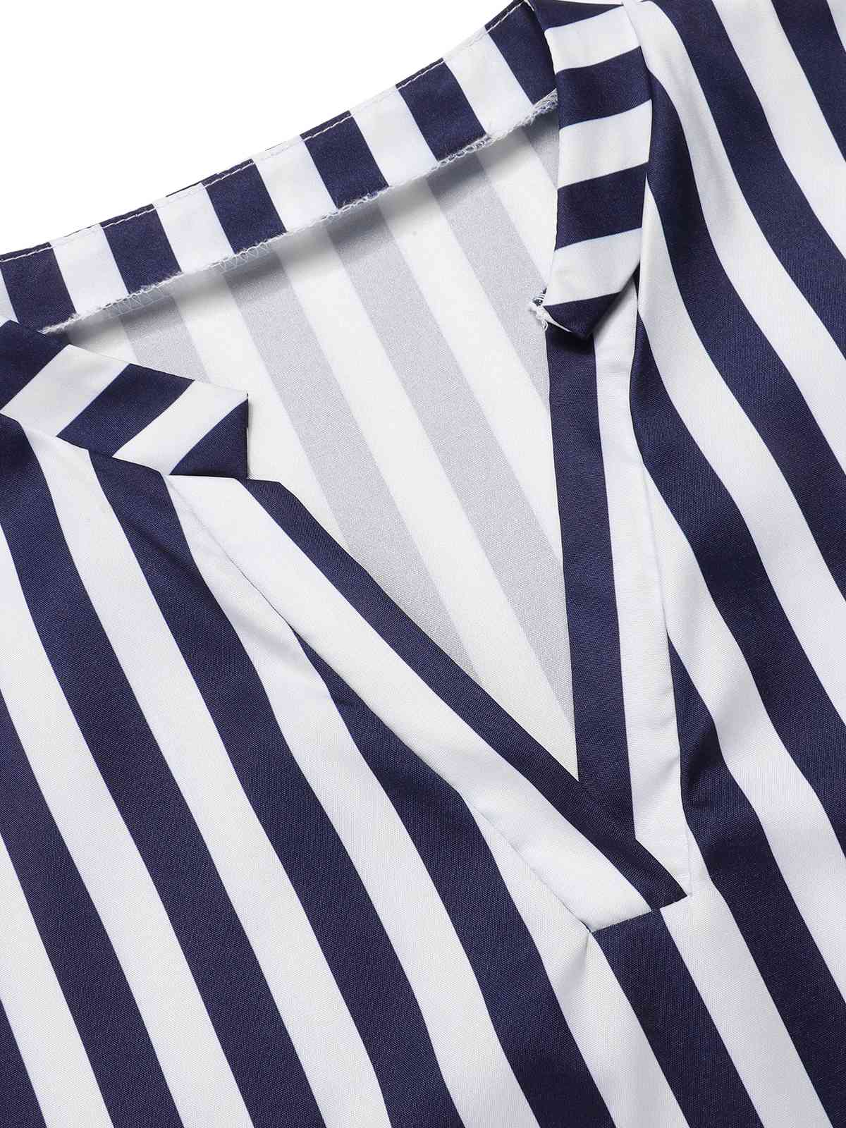 1960s Cap Sleeve Vertical Stripe Pencil Dress - Image 4