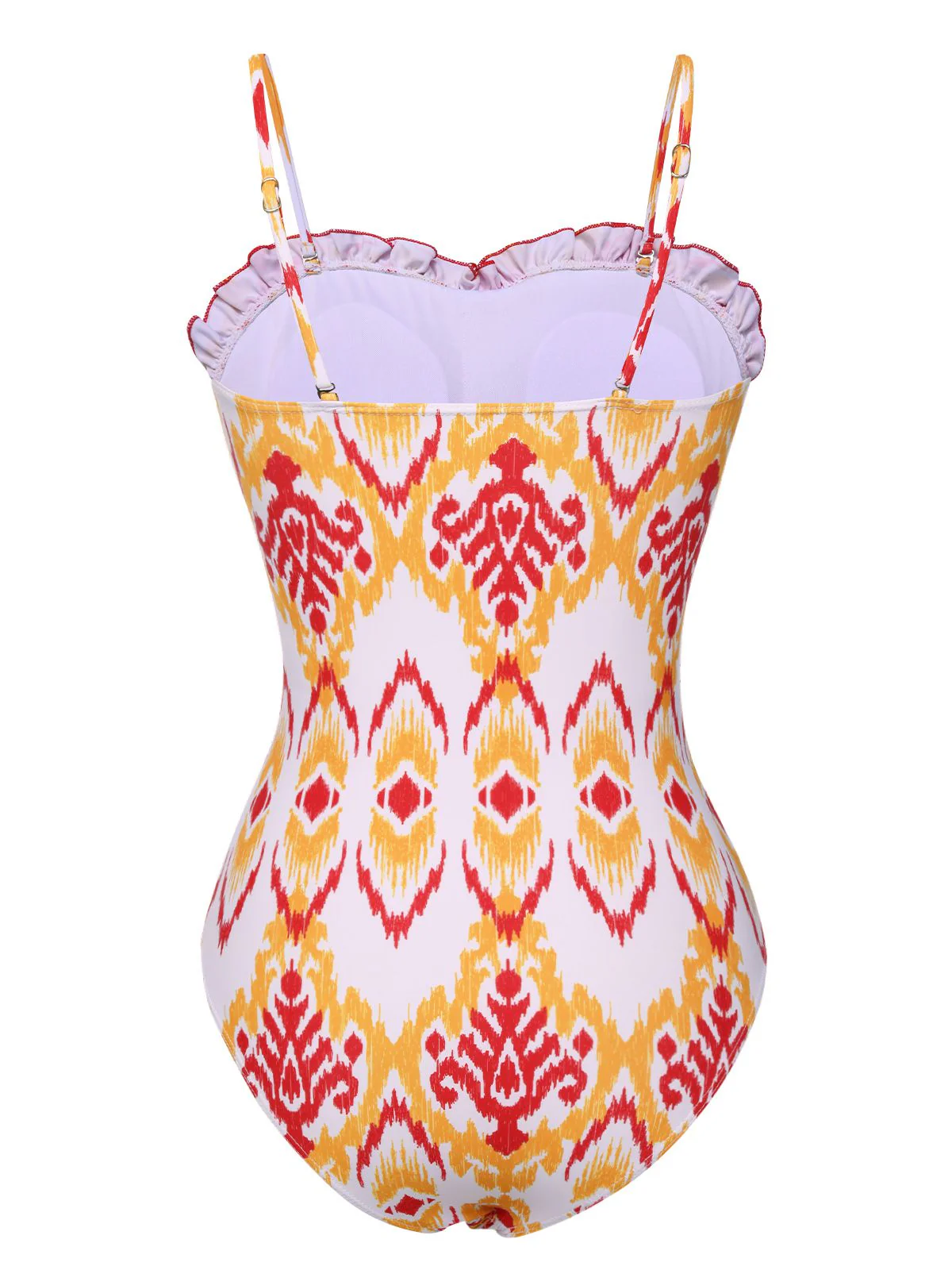 1960s Chevron Smocking Strap Bandeau Swimsuit - Image 3
