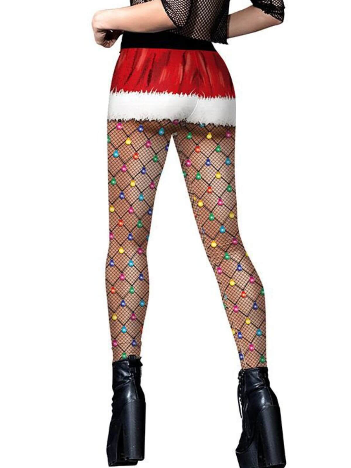 1960s Christmas Fishnet Stocking Leggings - Image 3