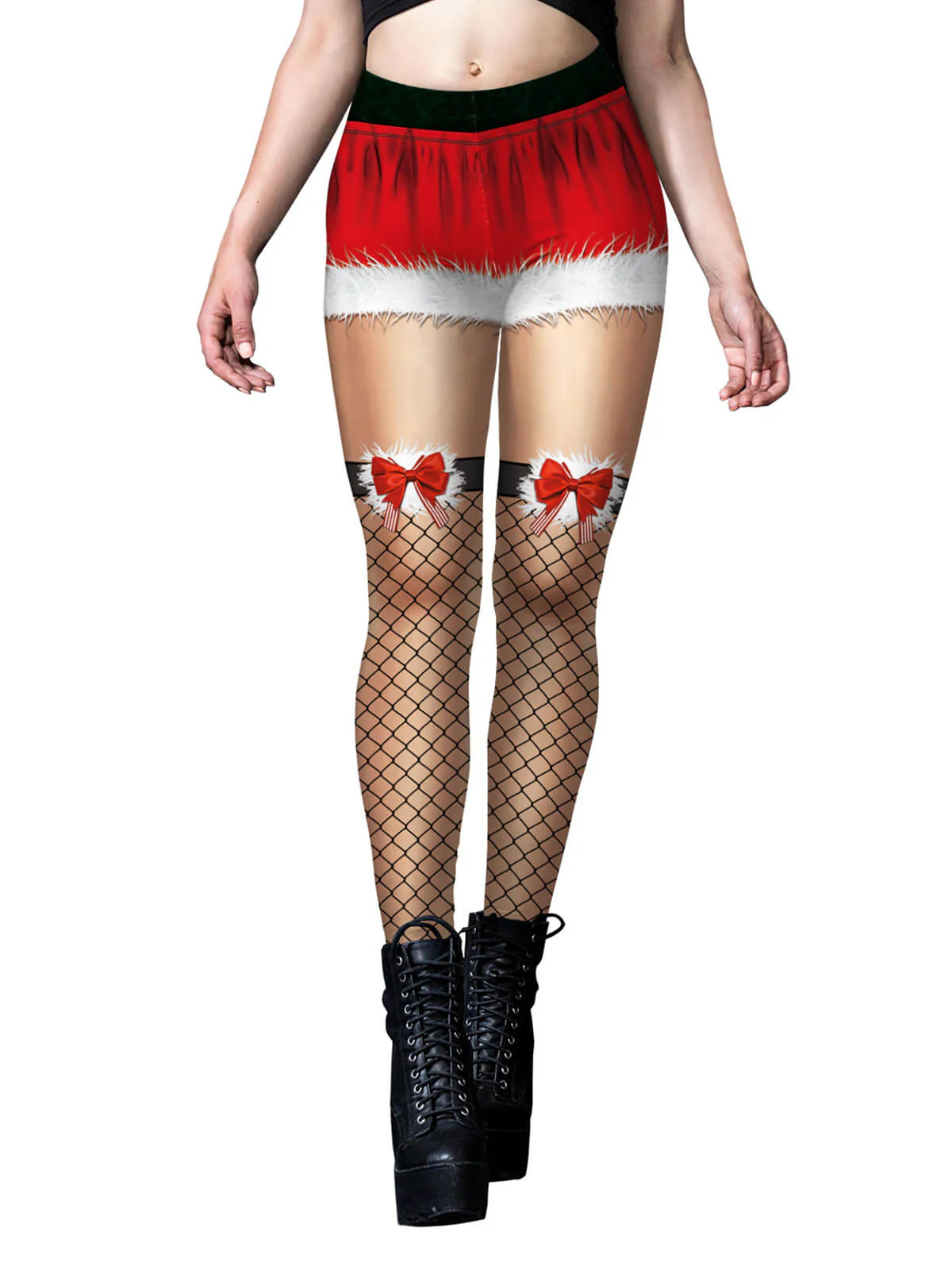 1960s Christmas Fishnet Stocking Leggings - Image 5