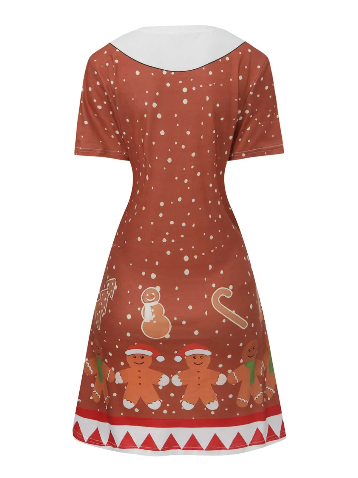 1960s Christmas Gingerbread Man A-Line Dress - Image 3