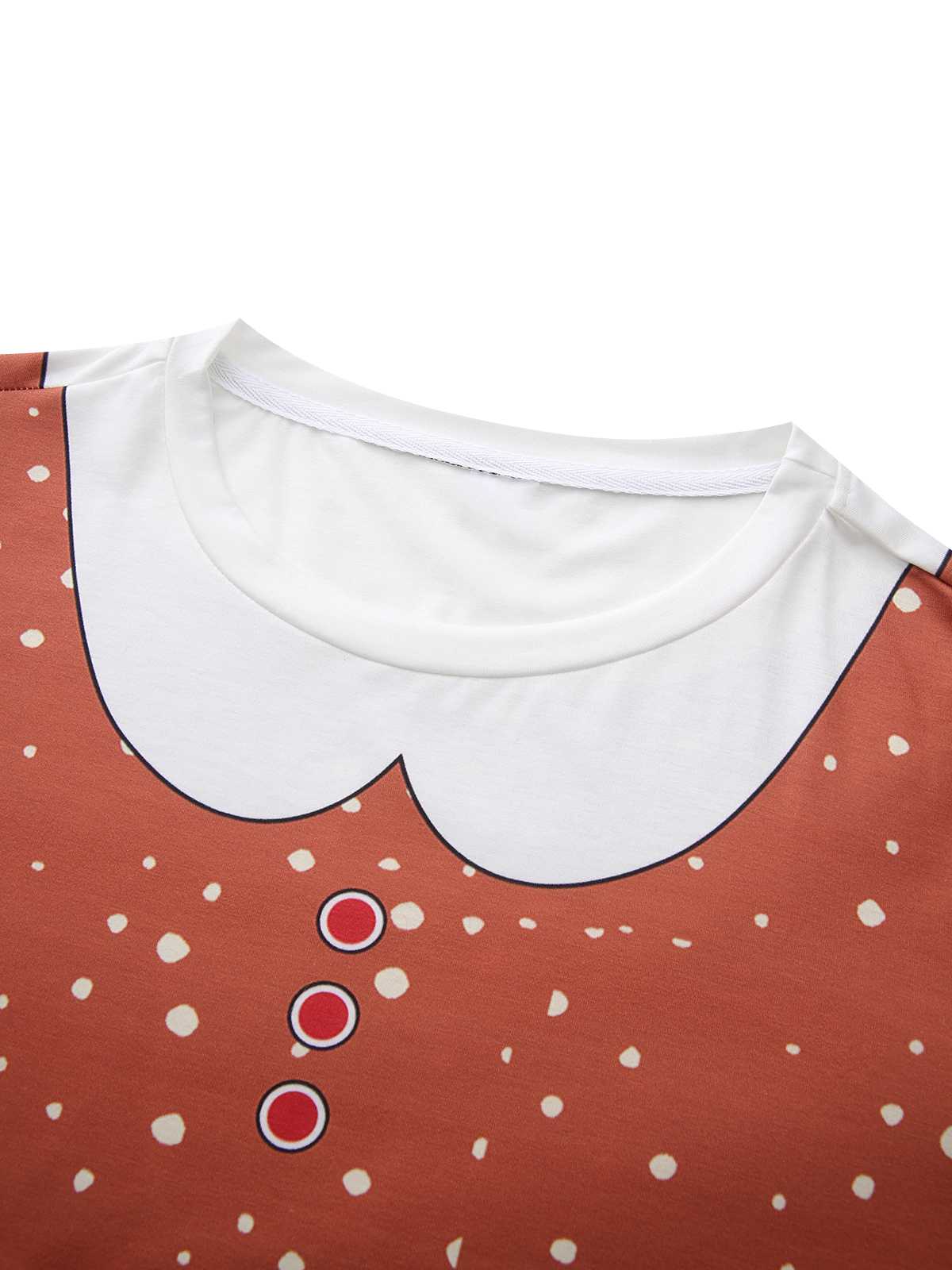 1960s Christmas Gingerbread Man A-Line Dress - Image 4