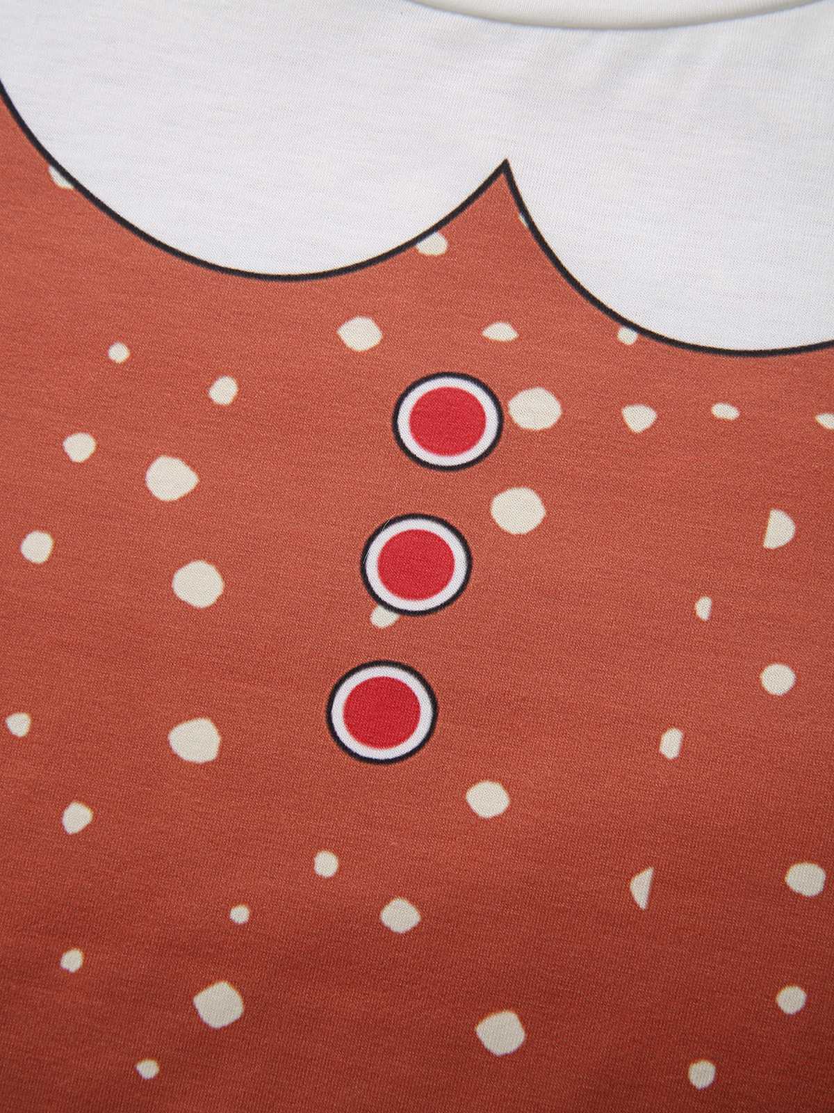 1960s Christmas Gingerbread Man A-Line Dress - Image 6