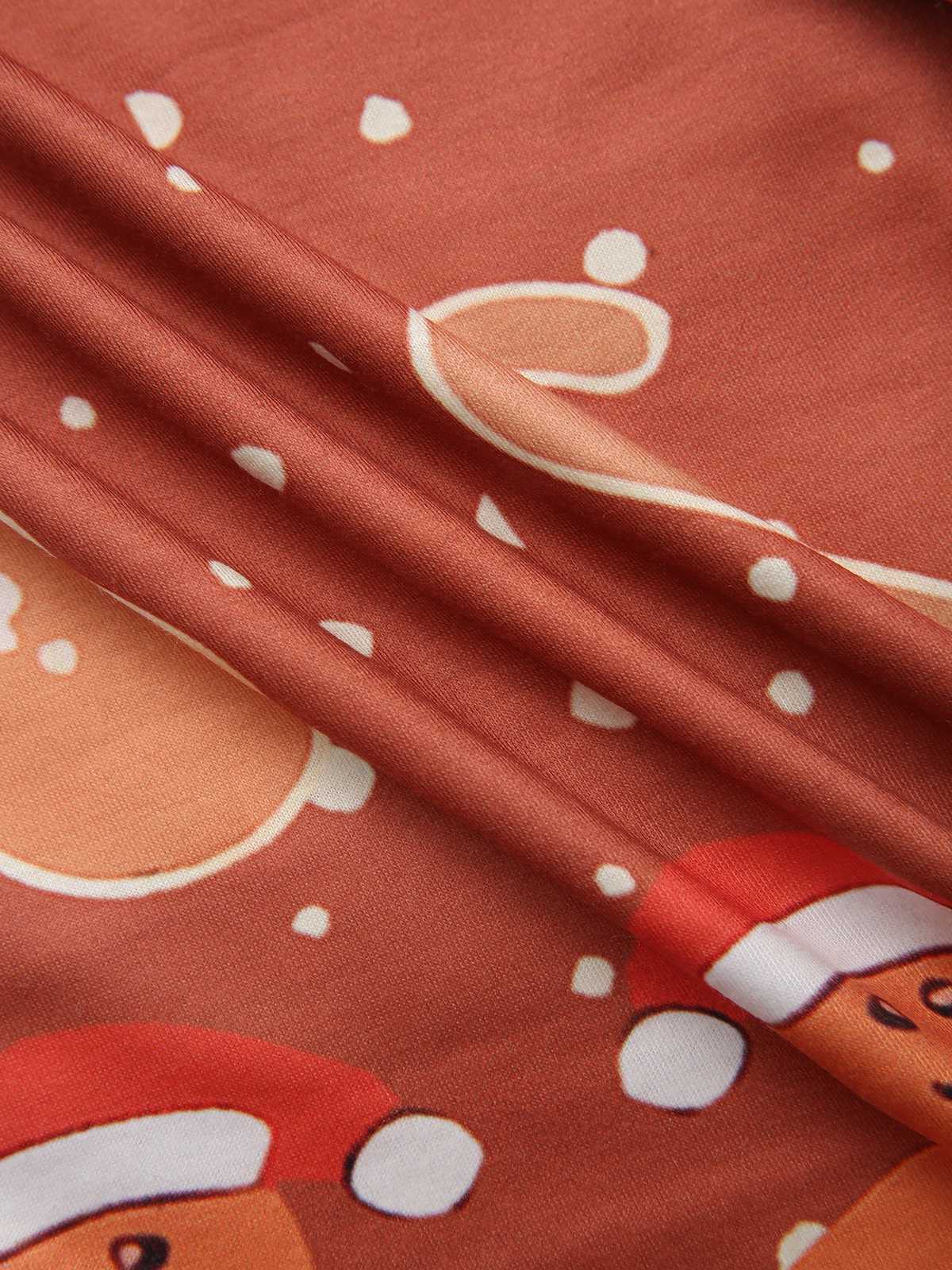 1960s Christmas Gingerbread Man A-Line Dress - Image 8