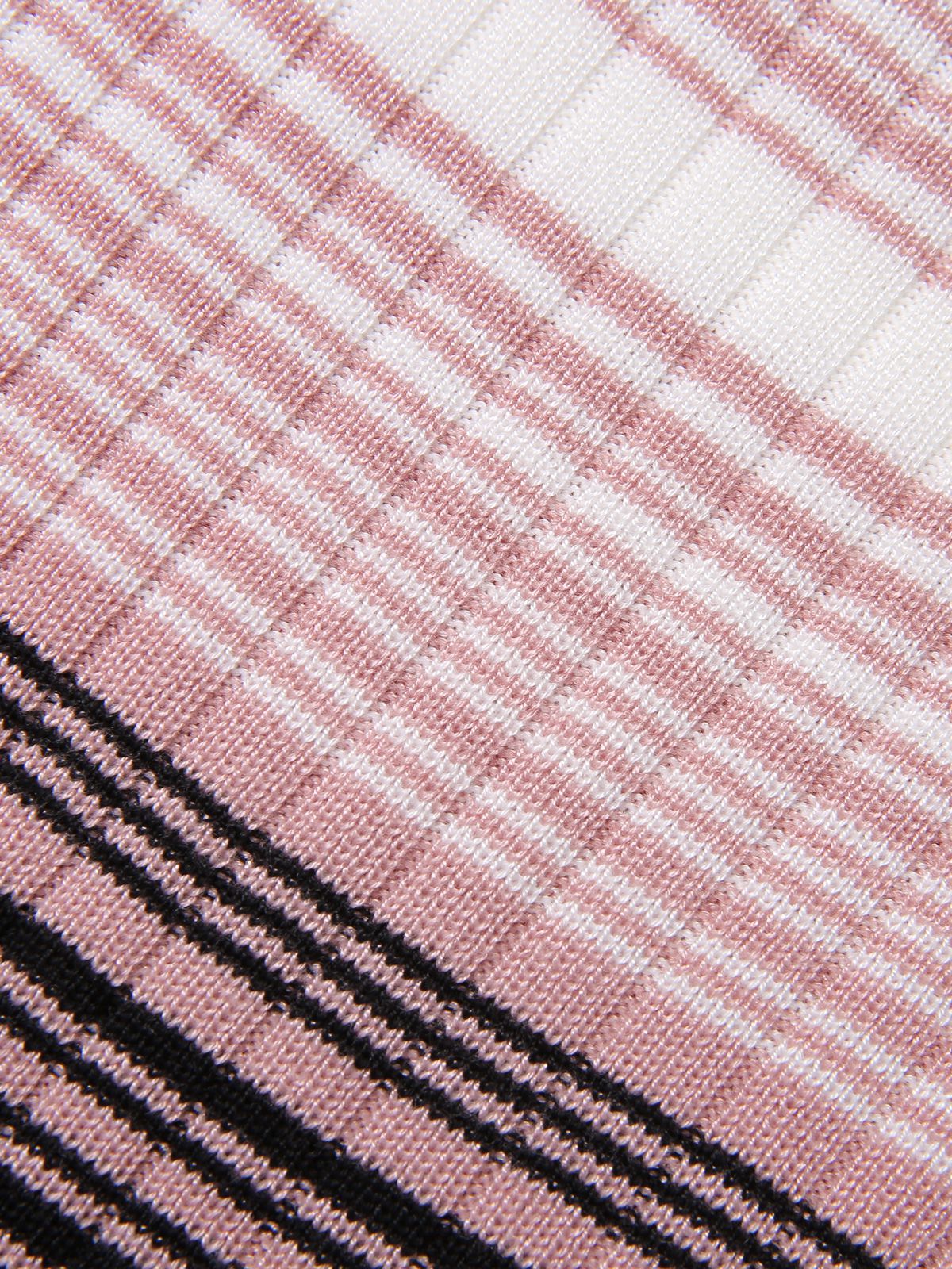 1960s Color Block Striped Knit Slim Dress - Image 7