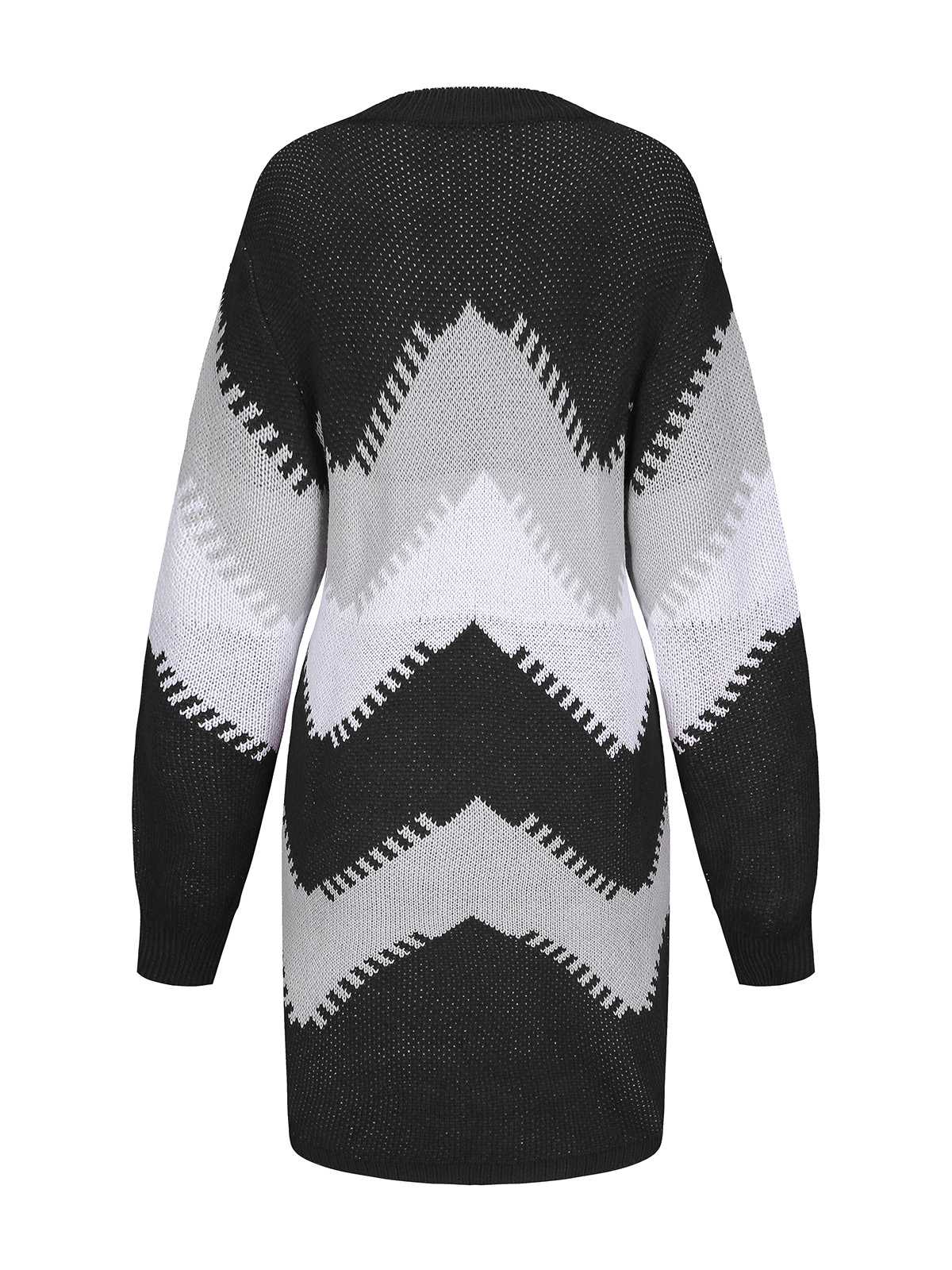 1960s Colorblock Knit Sweater Dress - Image 13