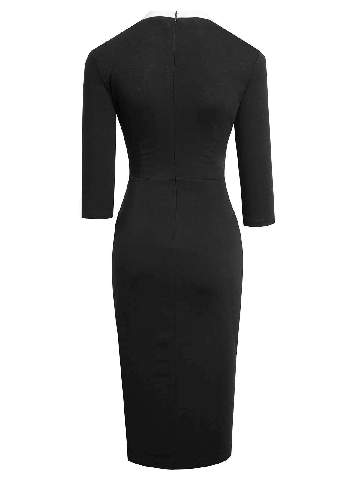 1960s Contrast Trim Bodycon Dress - Image 4