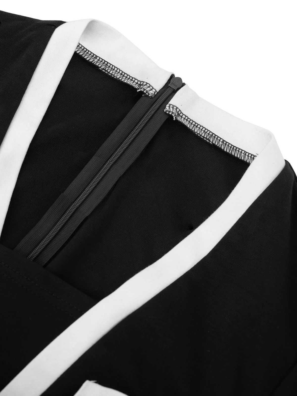 1960s Contrast Trim Bodycon Dress - Image 5