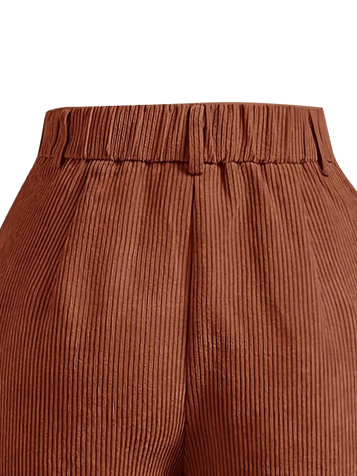 1960s Corduroy High Waist Wide-Leg Pants - Image 4