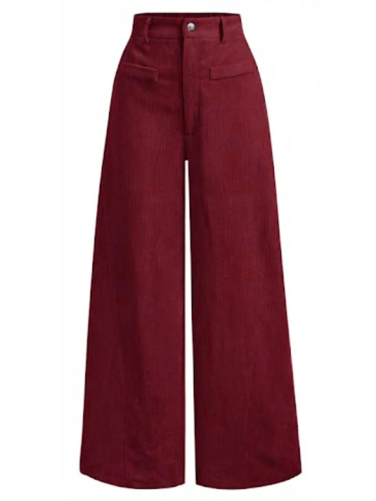 1960s Corduroy High Waist Wide-Leg Pants - Image 5