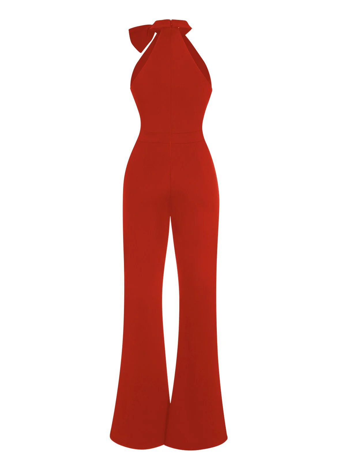 1960s Crewl Halter Bow Solid Jumpsuit - Image 8