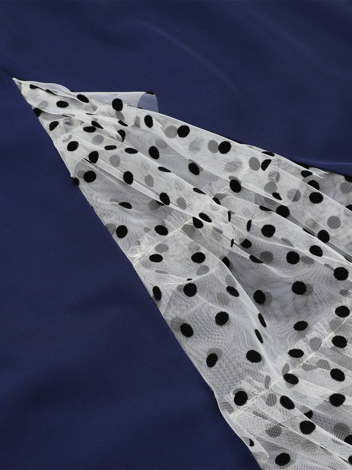 Dark Blue 1960s Patchwork Pencil Dress - Image 7