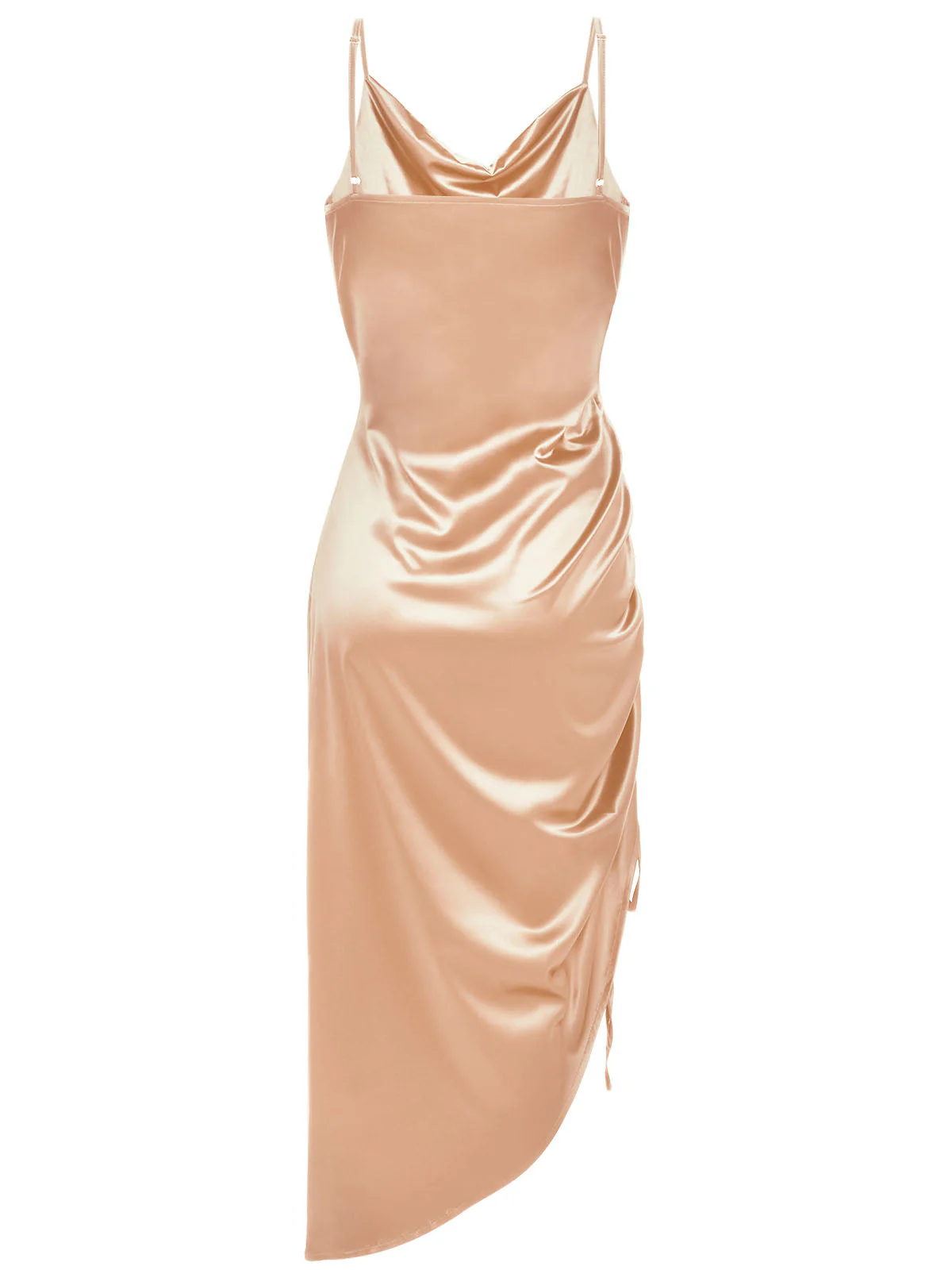 1960s Drawstring Spaghetti Strap Pencil Dress - Image 6