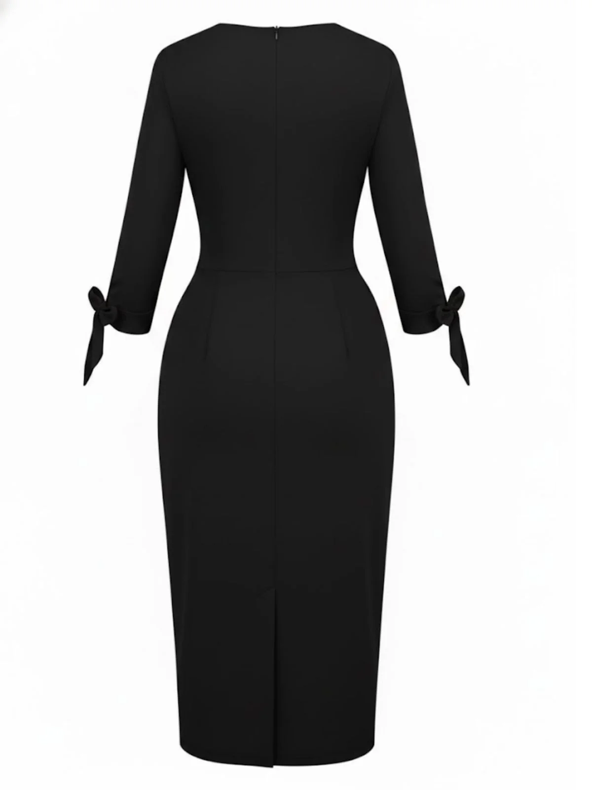 1960s Floral Cut-Out Patchwork Tie Dress - Image 10